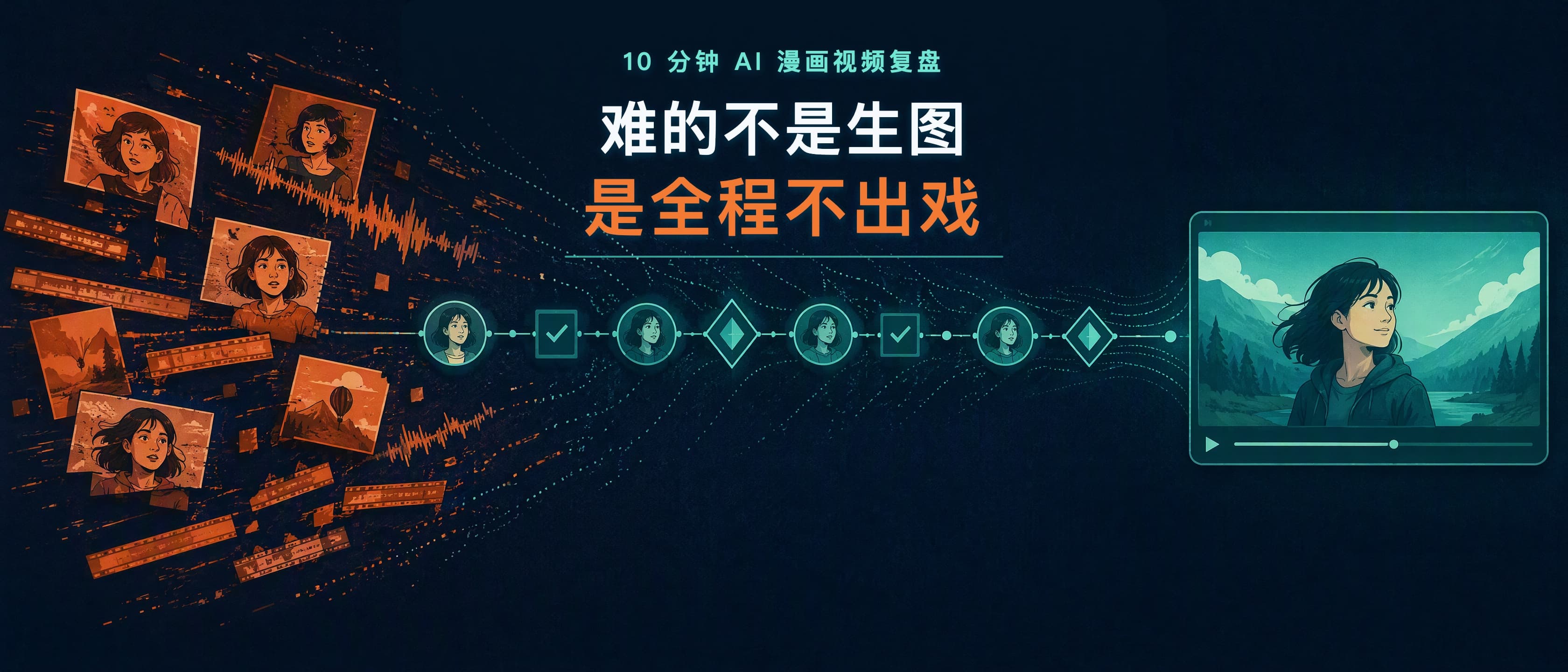 做一条 10 分钟 AI 漫画视频,难的不是生图,是全程不出戏
