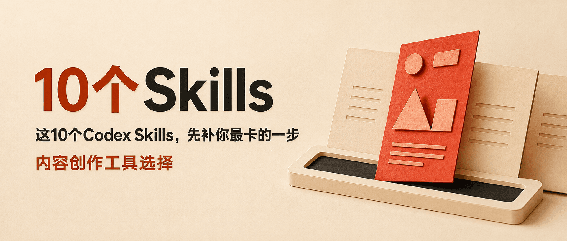 这 10 个 Codex Skills，先补你工作流里最卡的一步