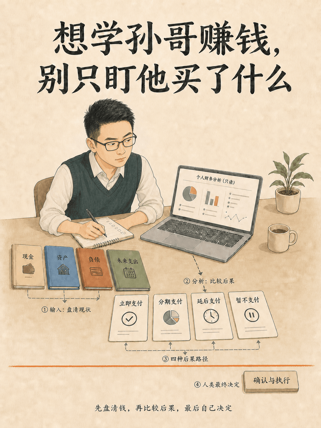 想学孙哥赚钱,先把动钱前的这笔账算清