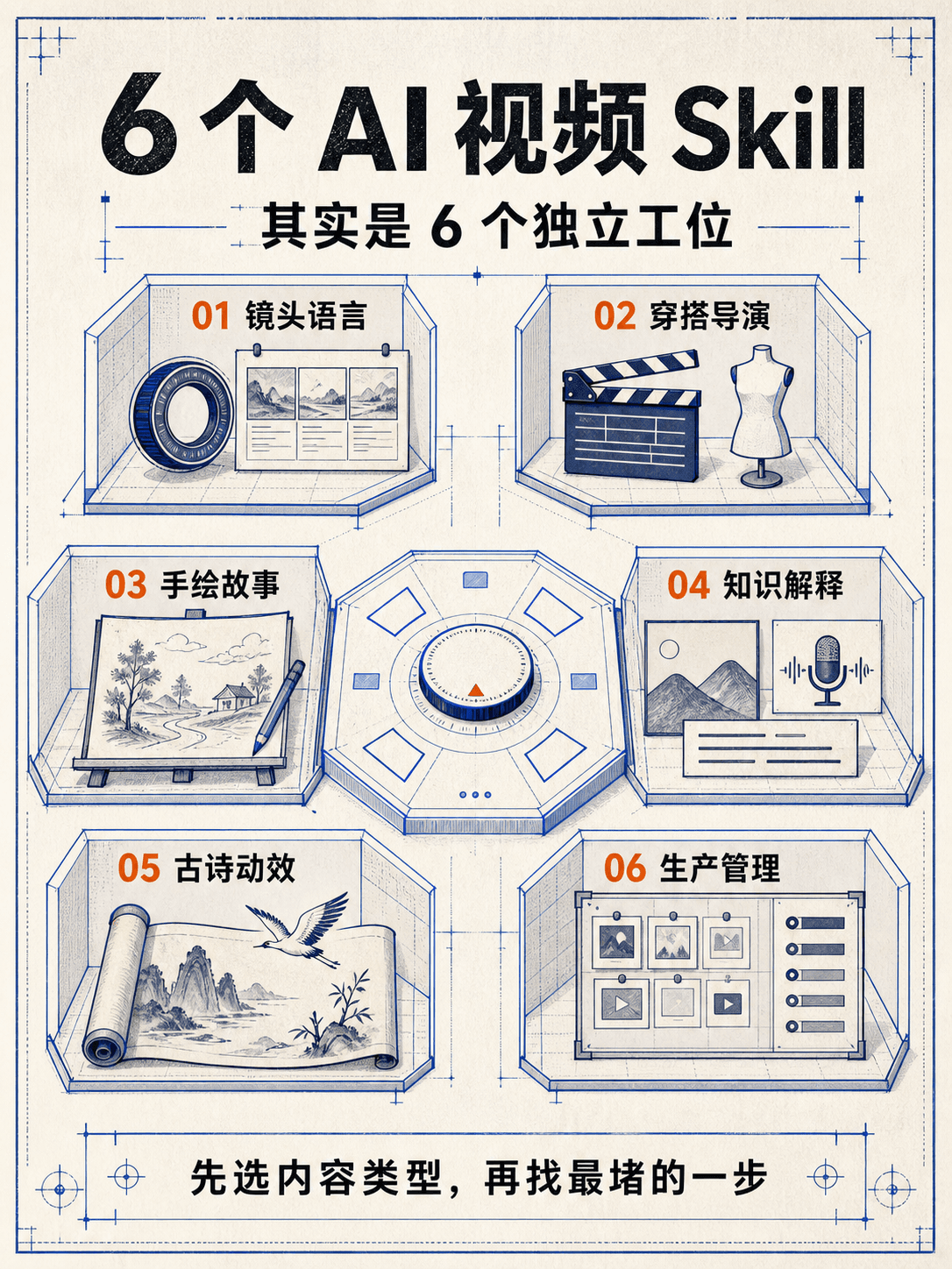 6 个 AI 视频 Skill:搭一条能持续更新的账号内容生产线