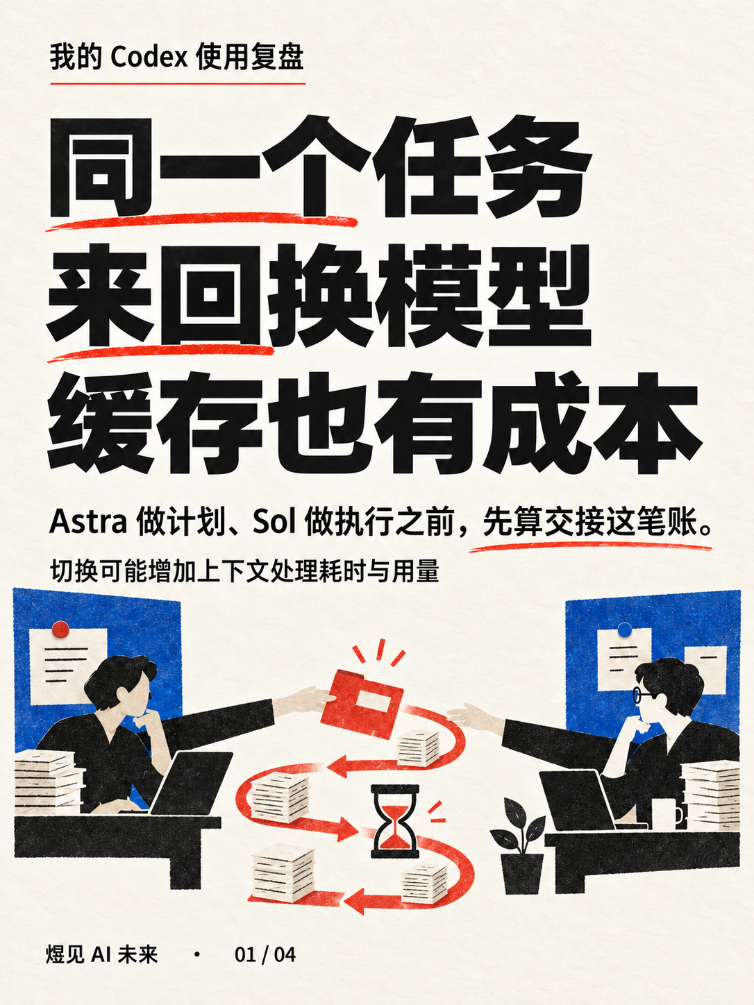 同一任务切换模型时,也要计算交接和缓存成本