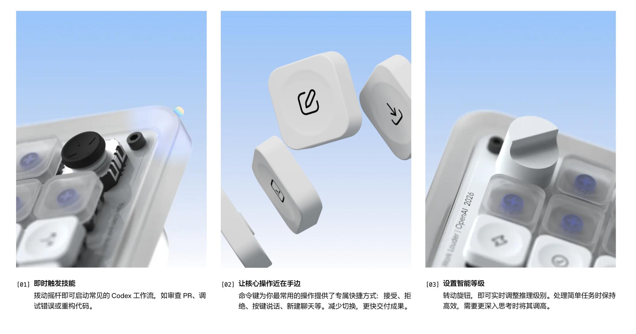 Codex Micro 操作方式与产品细节原图